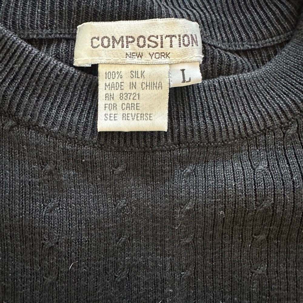 Women's Gray Silk Sweater